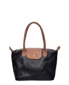 Juliette Schultertasche aus schwarzem Leder - 25x36x10,5 cm