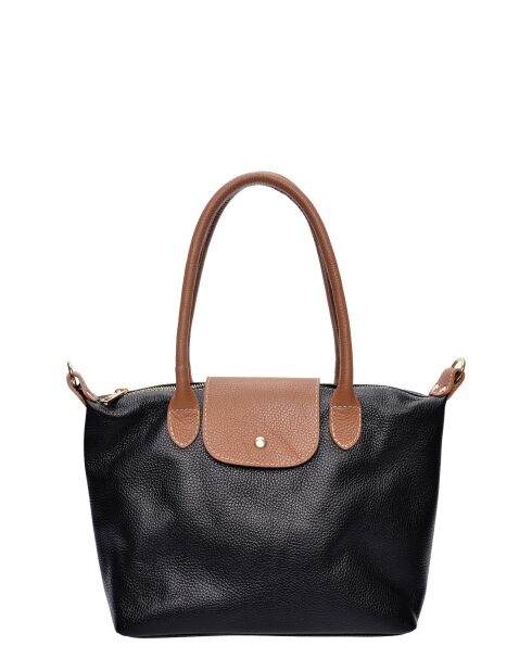 Bandolera Juliette de piel negra - 25x36x10,5 cm