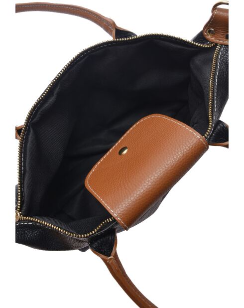 Bandolera Juliette de piel negra - 25x36x10,5 cm