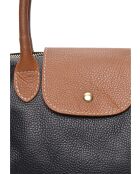 Juliette Schultertasche aus schwarzem Leder - 25x36x10,5 cm