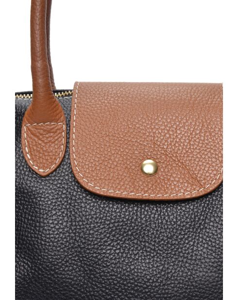 Bandolera Juliette de piel negra - 25x36x10,5 cm