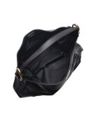 Nora schwarze Lederhandtasche - 28x47x8 cm