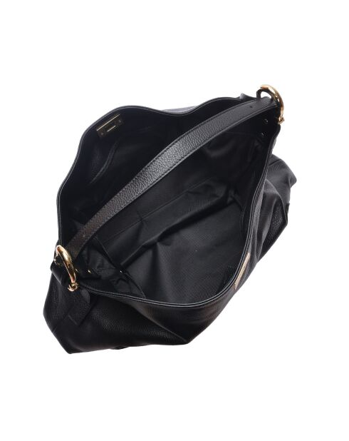 Nora schwarze Lederhandtasche - 28x47x8 cm