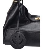 Nora schwarze Lederhandtasche - 28x47x8 cm