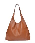 Borsa hobo Vanessa in pelle cognac - 33x43x10 cm