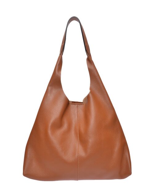 Borsa hobo Vanessa in pelle cognac - 33x43x10 cm