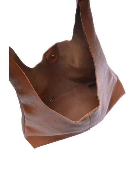 Borsa hobo Vanessa in pelle cognac - 33x43x10 cm