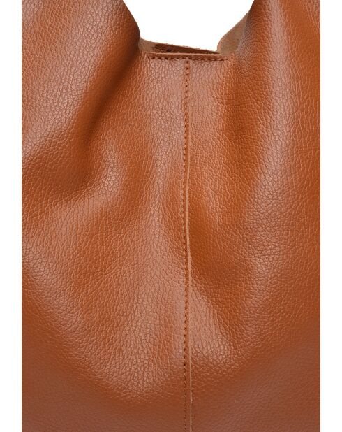 Borsa hobo Vanessa in pelle cognac - 33x43x10 cm