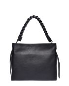 Iris schwarze Schultertasche aus Leder - 26x30x10 cm