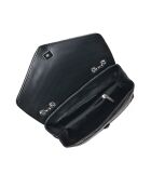 Bandolera Talia de piel negra - 16x21x8 cm