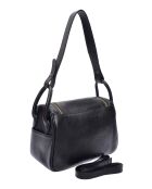 Bolso Lorena de piel negra - 17x26x12,5 cm