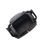 Bolso Lorena de piel negra - 17x26x12,5 cm