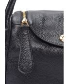 Bolso Lorena de piel negra - 17x26x12,5 cm