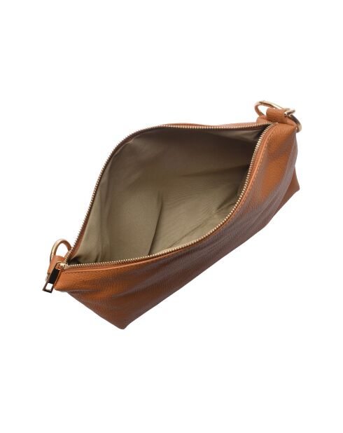 Sac bandoulière en cuir Margaux cognac - 25.5x35cm