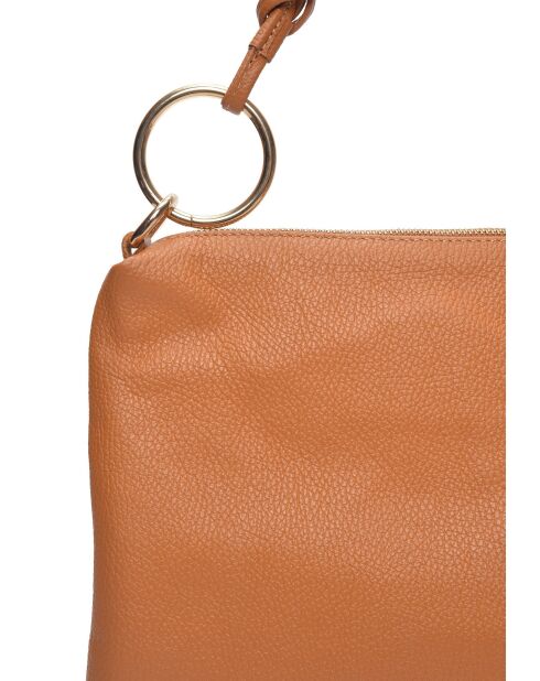 Sac bandoulière en cuir Margaux cognac - 25.5x35cm