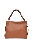 Sac bandoulière en cuir Nina cognac - 26x30x10 cm