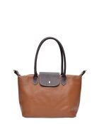 Bandolera Elisa de piel coñac - 25x36x10,5 cm