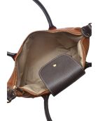 Bandolera Elisa de piel coñac - 25x36x10,5 cm