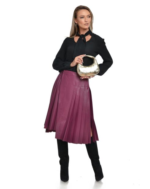 Borsa a tracolla Hobo in pelle Clarisse dorata - 10x20,5x6 cm