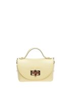 Borsa a tracolla Emilia in pelle gialla - 13x19x9 cm