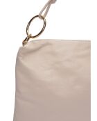 Sac bandoulière en cuir Amandine beige - 25.5x35cm