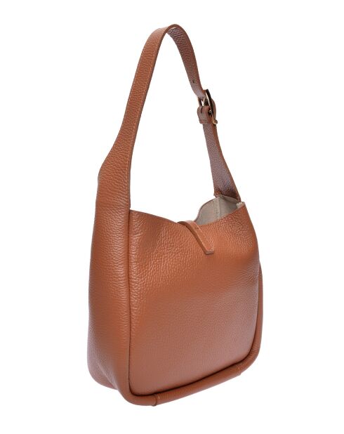 Catarina Handtasche aus cognacfarbenem Leder - 20,5x21x8 cm