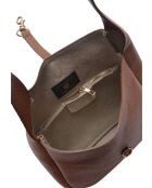 Catarina Handtasche aus cognacfarbenem Leder - 20,5x21x8 cm