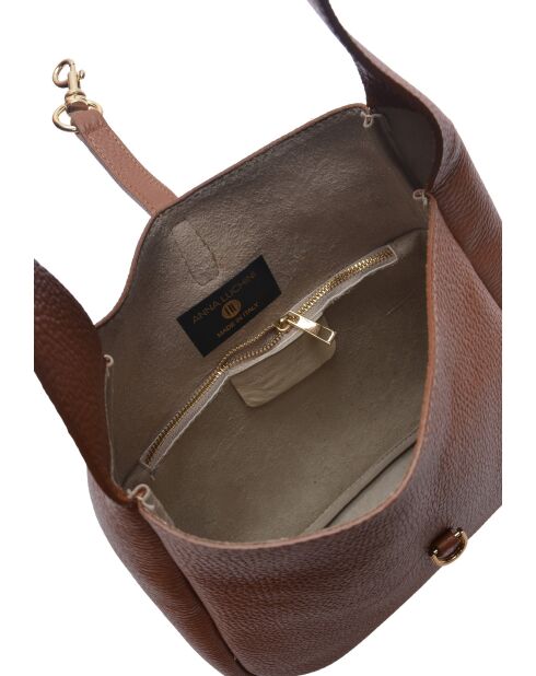 Catarina Handtasche aus cognacfarbenem Leder - 20,5x21x8 cm