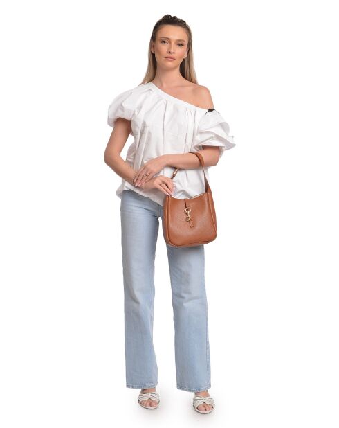 Catarina Handtasche aus cognacfarbenem Leder - 20,5x21x8 cm