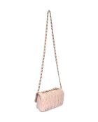Bolso de hombro Charlotte en piel empolvada - 12x20x5 cm
