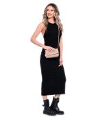 Bolso de hombro Charlotte en piel empolvada - 12x20x5 cm