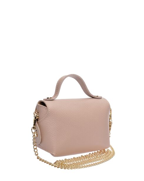 Isadora schoudertas van poederleer - 13x19x9 cm