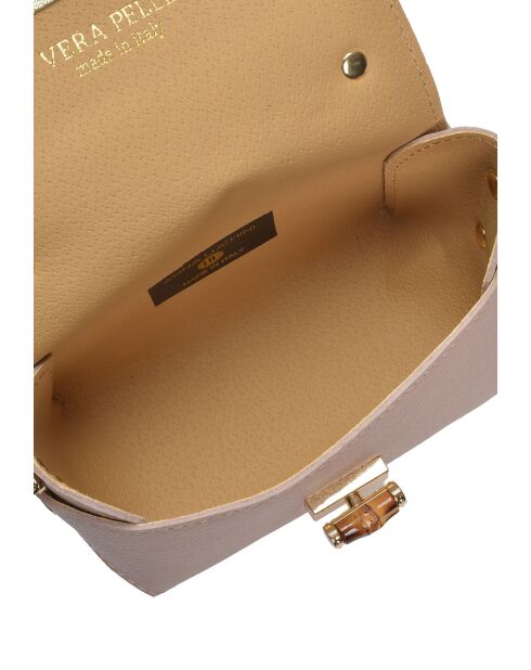 Isadora schoudertas van poederleer - 13x19x9 cm