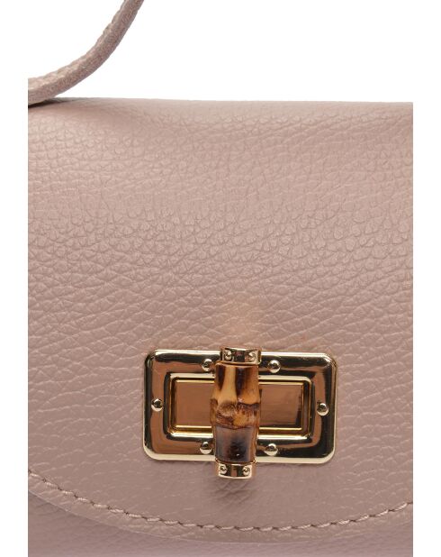 Isadora schoudertas van poederleer - 13x19x9 cm