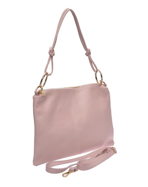 Yasmine poederleren schoudertas - 25,5x35cm