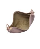 Schultertasche Yasmine aus puderfarbenem Leder, 25,5 x 35 cm