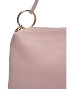 Schultertasche Yasmine aus puderfarbenem Leder, 25,5 x 35 cm