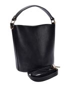 Bolso Aurora de piel negra - 23x22,5x15 cm