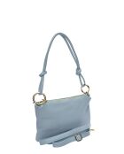 Sac bandoulière en cuir Salomé céleste - 16x25cm