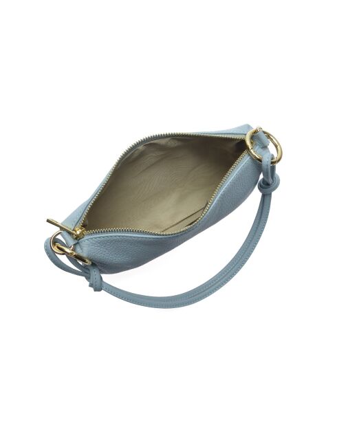 Sac bandoulière en cuir Salomé céleste - 16x25cm
