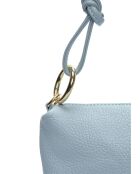 Sac bandoulière en cuir Salomé céleste - 16x25cm