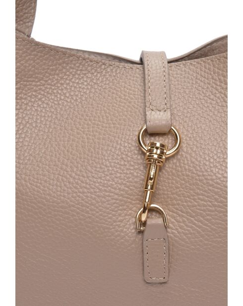 Leonor modderleren handtas - 20,5x21x8 cm