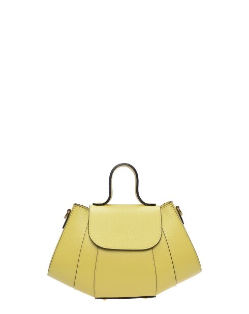 Borsa Cassandra in pelle giallo limone - 17x26x7 cm