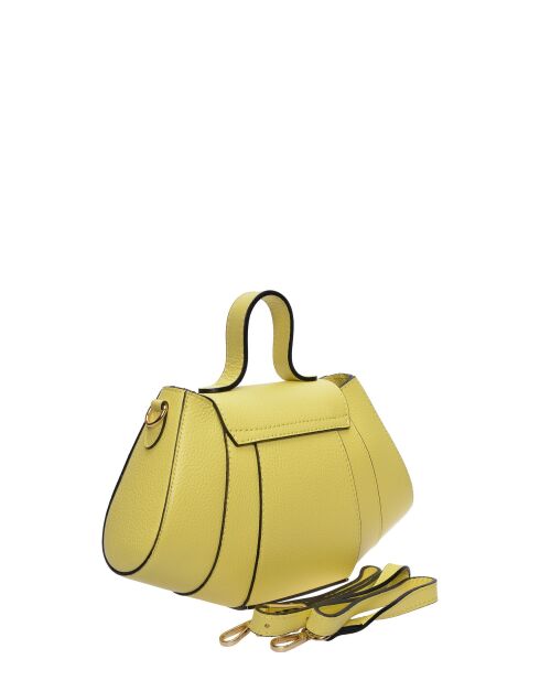 Borsa Cassandra in pelle giallo limone - 17x26x7 cm