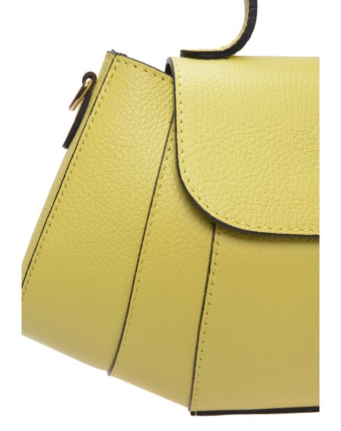 Borsa Cassandra in pelle giallo limone - 17x26x7 cm