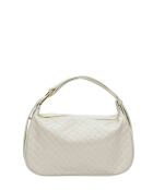 Bolso Calista de piel beige - 15x29,5x9 cm