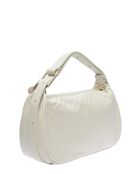 Bolso Calista de piel beige - 15x29,5x9 cm