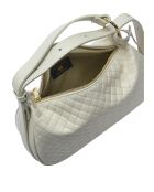 Bolso Calista de piel beige - 15x29,5x9 cm