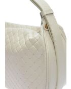 Bolso Calista de piel beige - 15x29,5x9 cm