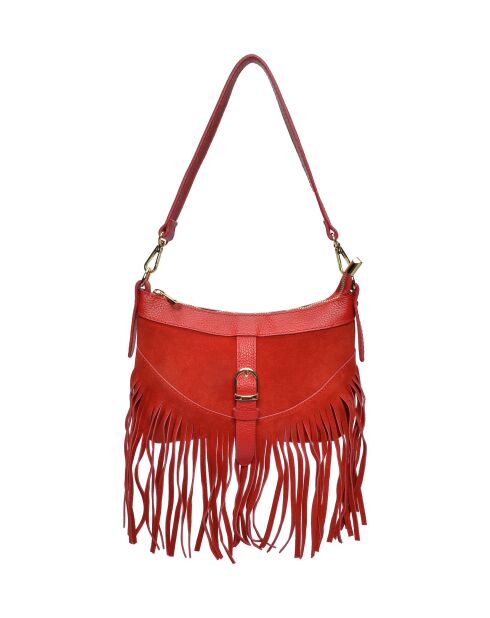 Borsa a tracolla Aveline in pelle rossa - 16x25,5 cm